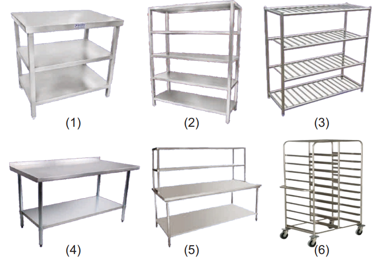   STAINLESS STEEL 304 QUALITY SERVICE TABLE & RACK